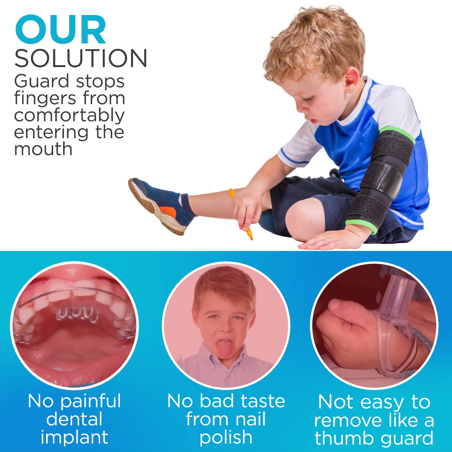 BraceAbility Thumb Sucking Guard Pediatric Elbow Immobilizer Brace