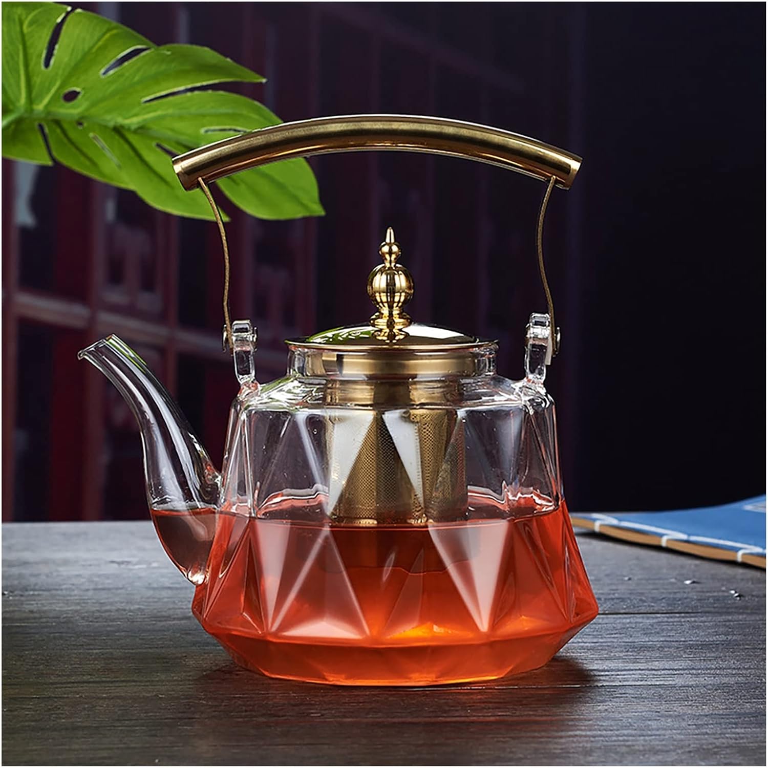 Glass Teapot Stovetop Safe Tea Kettle Microwave