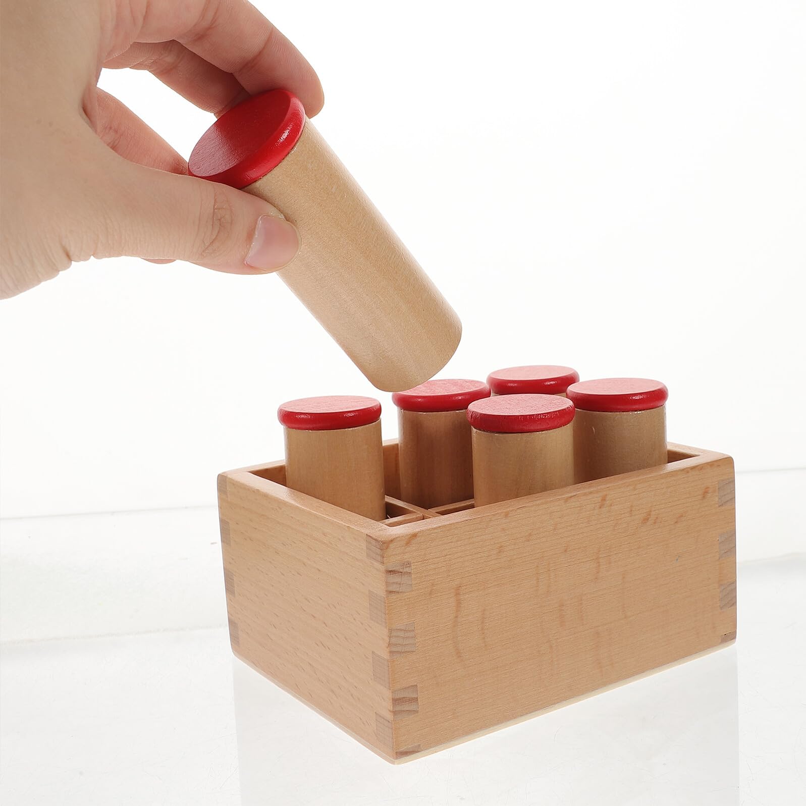 Giocattolo Sensoriale in Legno a Sei Scomparti per Bambini