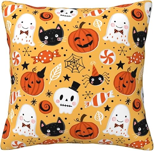 Aimeryup Throw Pillow Covers 16x16 Inch Cute Cartoon Pumpkin Decorative Pillow Covers Cushion Covers cojines decorativos para sala Pillow Cases Cute Aimeryup Throw Pillow Covers 16x16 Inch Cute Cartoon Pumpkin Decorative Pillow Covers Cushion Covers cojines decorativos para sala Pillow Cases Cute