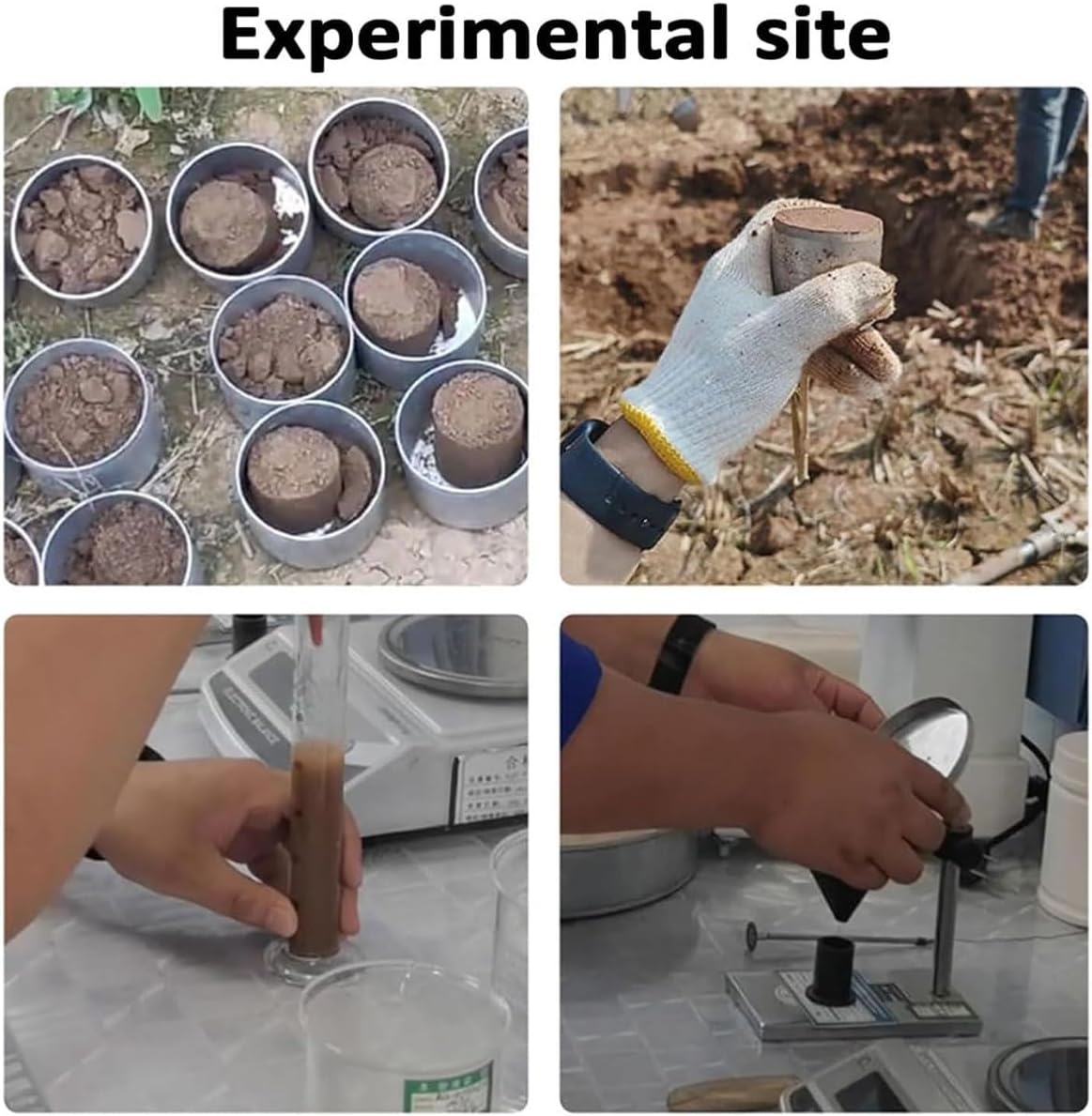 Soil Moisture Meter Kit - Soil Testing Tool with 10ml Measuring Cup & Stirrer, Detachable Design for Accurate Cohesive Soil Water Content Analysis