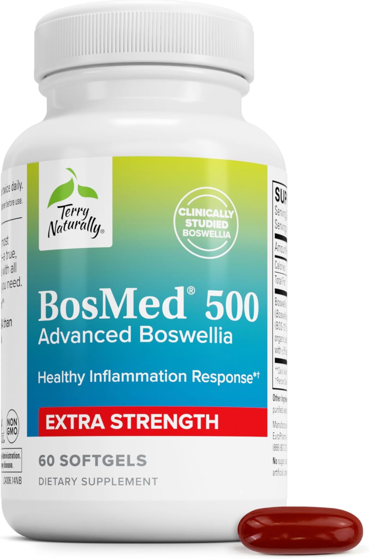 Terry Naturally, BosMed 500, Extra Strength, Advanced Boswellia, 60 Softgels