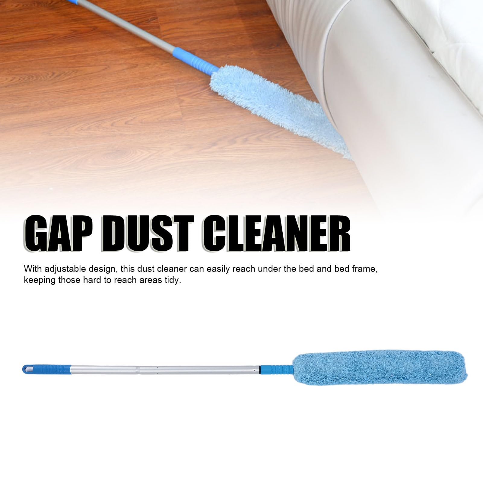 Retractable Gap Dust Cleaner Cleaning Tools, Cobweb Duster with Extension Pole, Washable Cleaning Duster Kit, Dusters for Cleaning High Ceiling Fan, Multipurpose Soft Coral Fleece