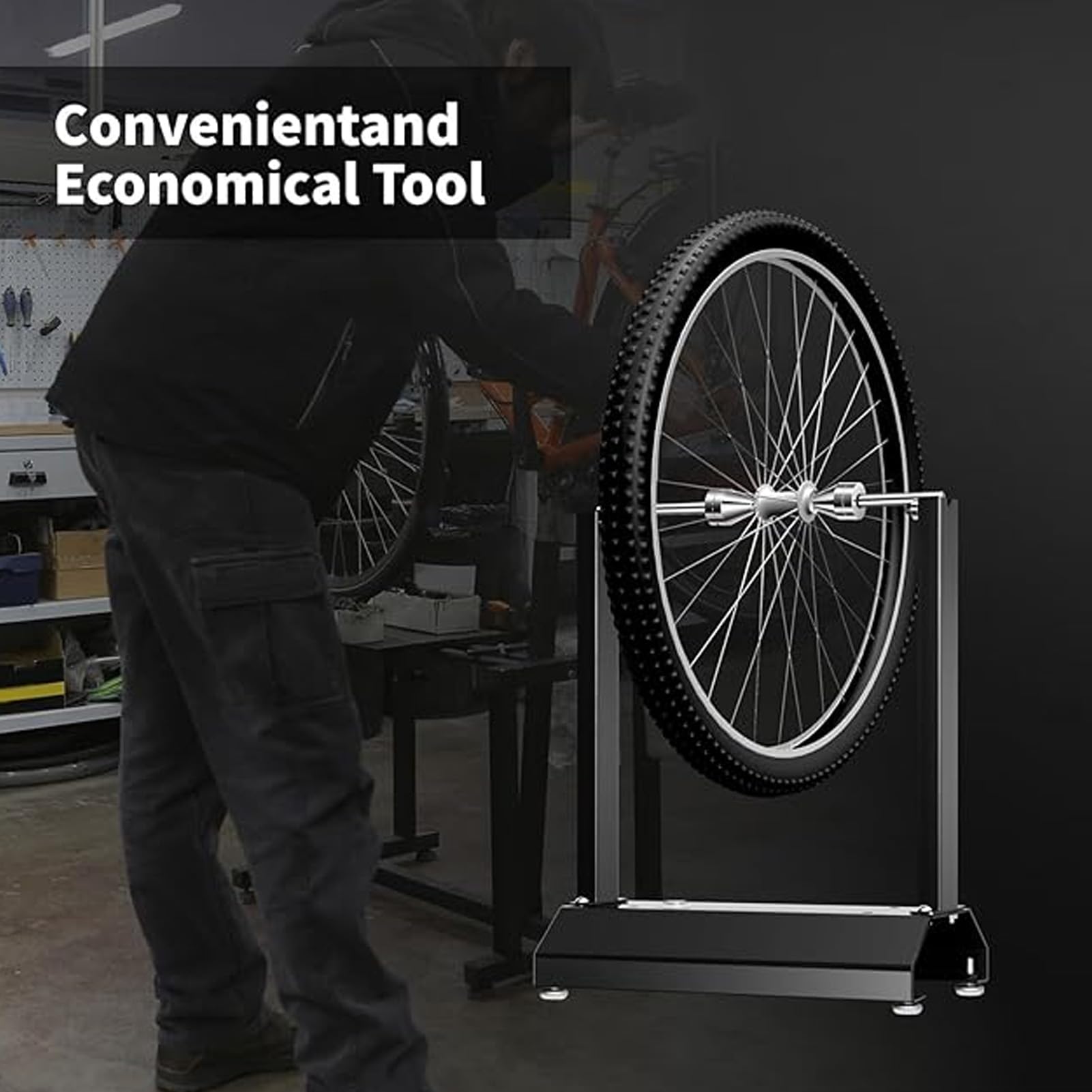 Soporte de Equilibrio de Ruedas de Motocicleta, Equilibrador de Neumáticos de Acero Resistente para Neumáticos Deportivos y Todoterreno, Ideal para Uso en Garaje