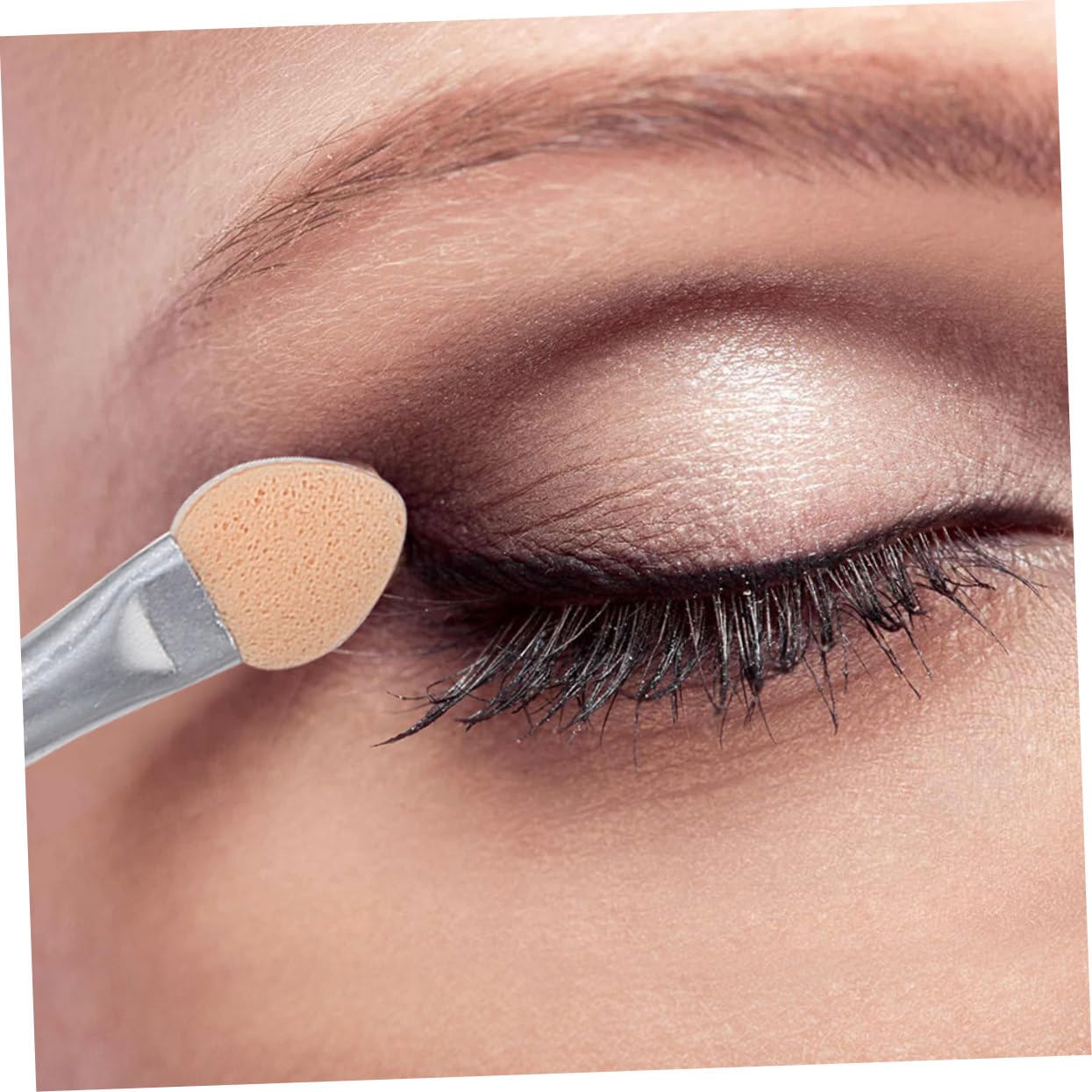 NOLITOY 120pcs Double-sided Eyeshadow Applicators Portable Eye Makeup Tools Soft Sponge for Effortless Eye Looks for Travel and Everyday Use