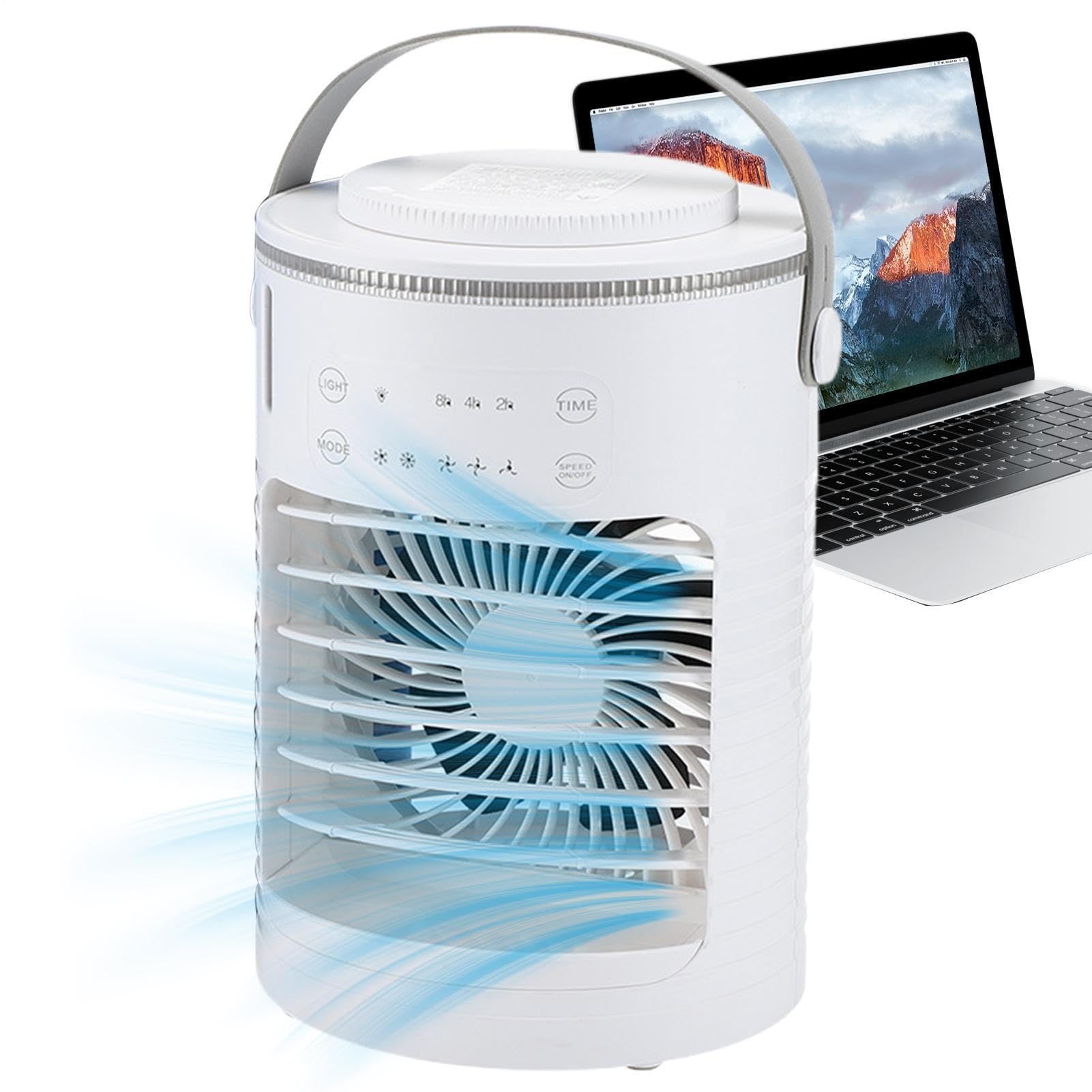 Ventilador con nebulización de agua 3 Velocidades Desmontable Portátil