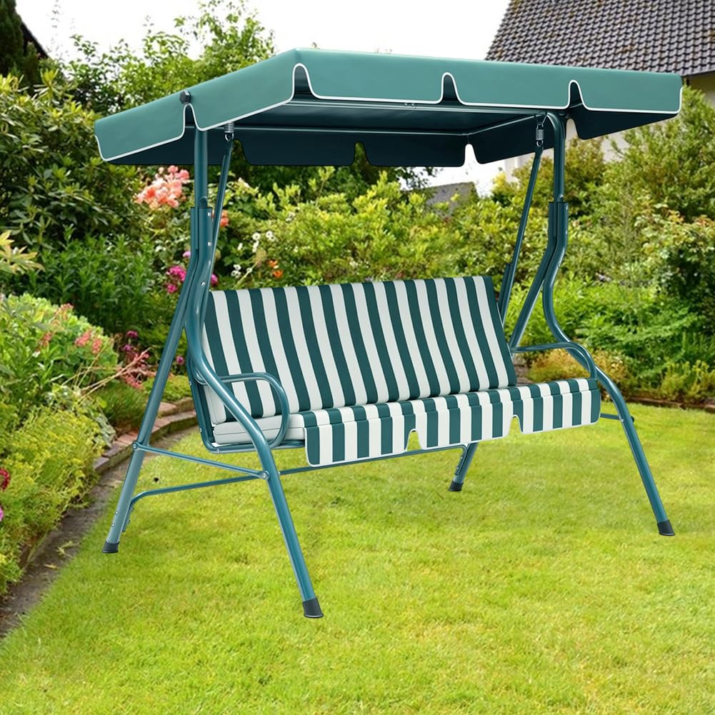 GORGECRAFT Coprisedile Da Giardino per Sedia A Dondolo Copertura di Ricambio per Altalena Da Veranda Da 130*45*8cm In Tessuto Oxford Spesso 600D Impermeabile Altalene Da Veranda per Esterni Cortili
