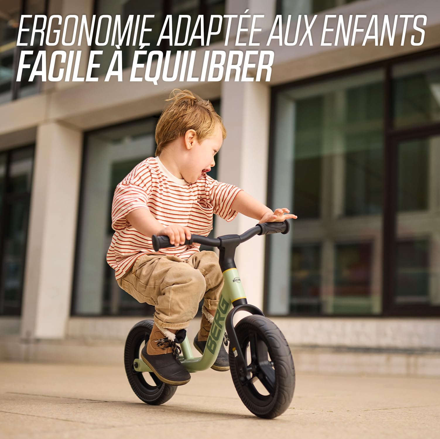 BERG Draisienne MOOV 10 | 2-5 ans, 10 pouces, guidon et selle réglables en hauteur, léger, pneus gonflables