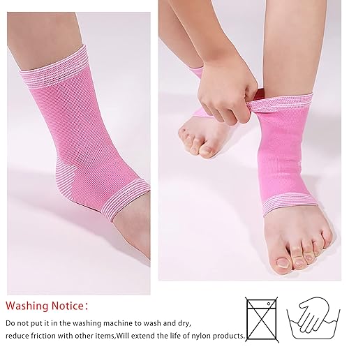 Miniatura 6 de TXBONA 1 par de mangas de compresión para niños, soporte para el arco del pie, tobillera para niños, calcetín para fascitis plantar para esguinces