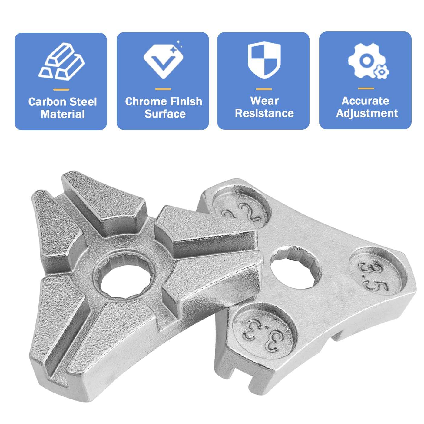 Mesee 2 Pieces Bike Spoke Wrench Set, Triangle Shape Spoke Wrenches Bicycle Spoke Adjustment Wrench Cycling Spoke Spanner Tool for Adjusting and Repairing Bicycle Wheel Tension