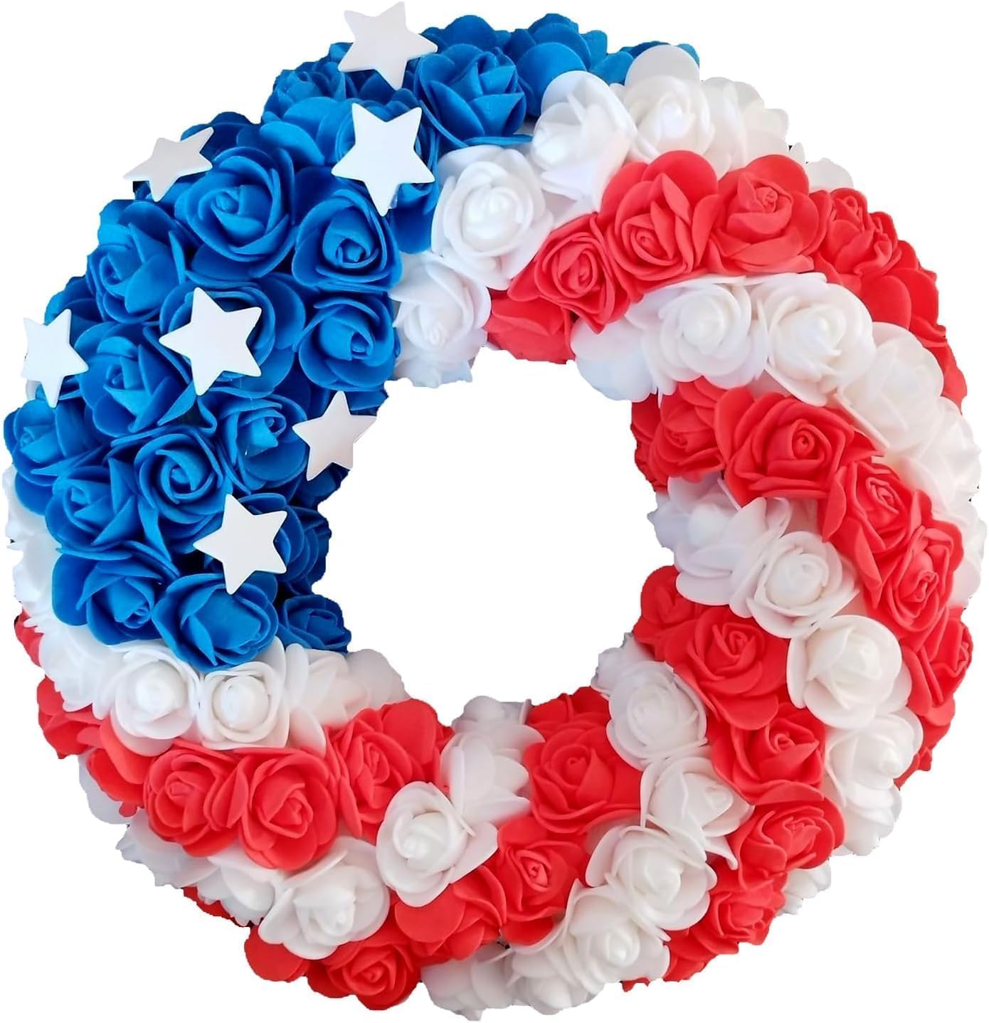 250th Anniversary Patriotic Wreath, Memorial Wreaths 3D Eagle Wreaths for Front Door, Red White and Blue Wreath All-Weather Farmhouse Outdoor Holiday Decoration (A) — view 10