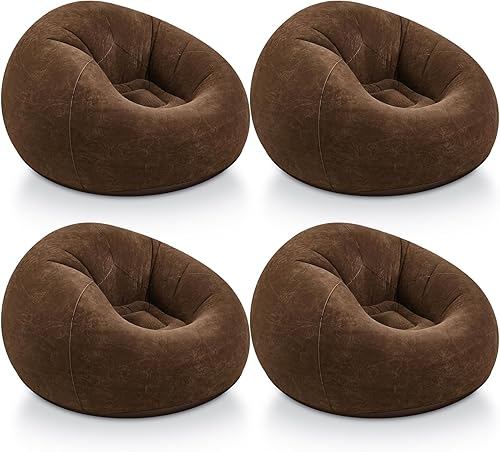 Miniatura 16 de Realspring Sillas Puf Inflables para Exteriores, Sillas de Campamento Inflables, Sofá Perezoso Inflable, Tumbonas Puf Plegables Portátiles, Sofá