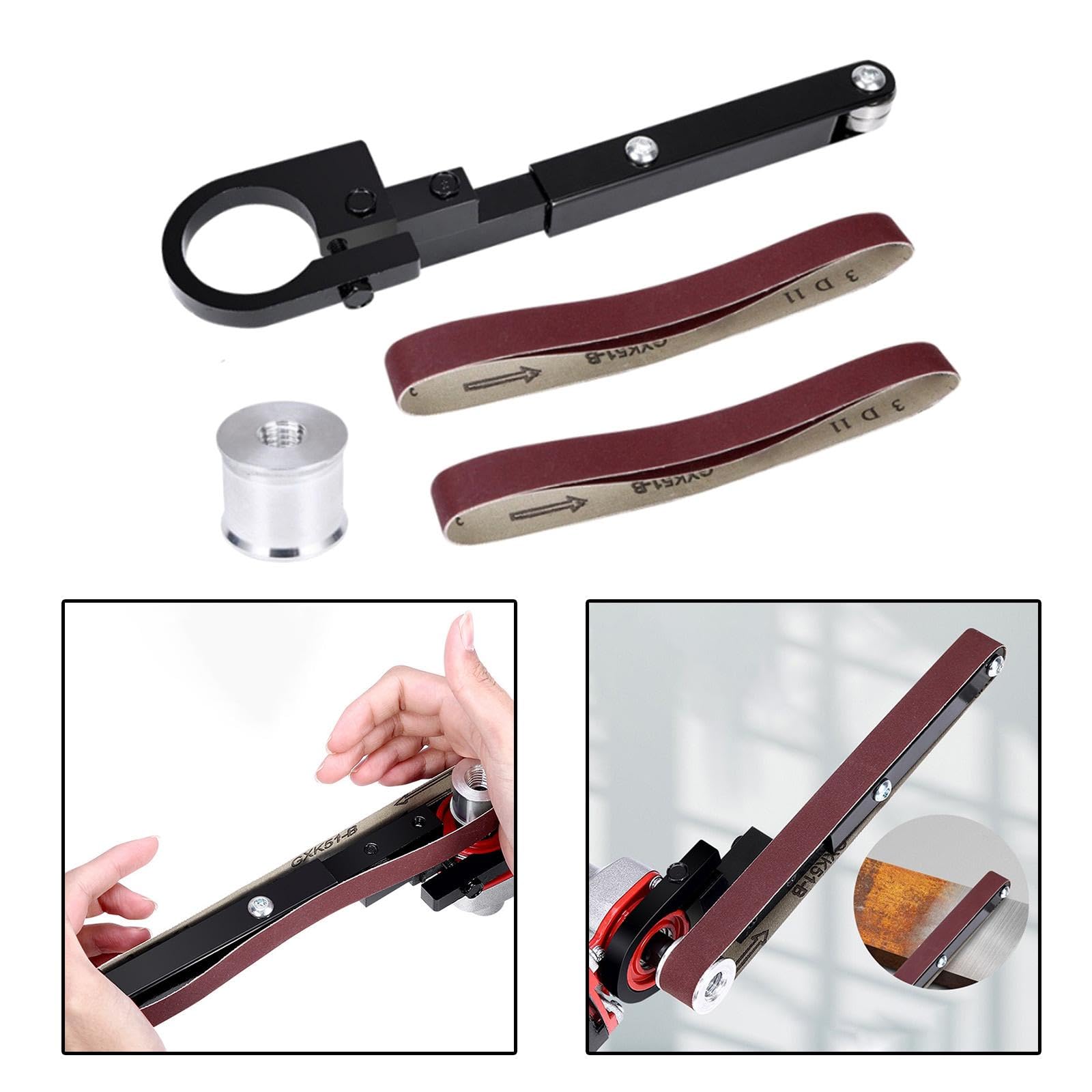Bothyi Belt Sander Adapter for Angle Grinder Pipe Tube Sanding Attachment Bracket Accessories Woodworking Polisher Polishing Tool