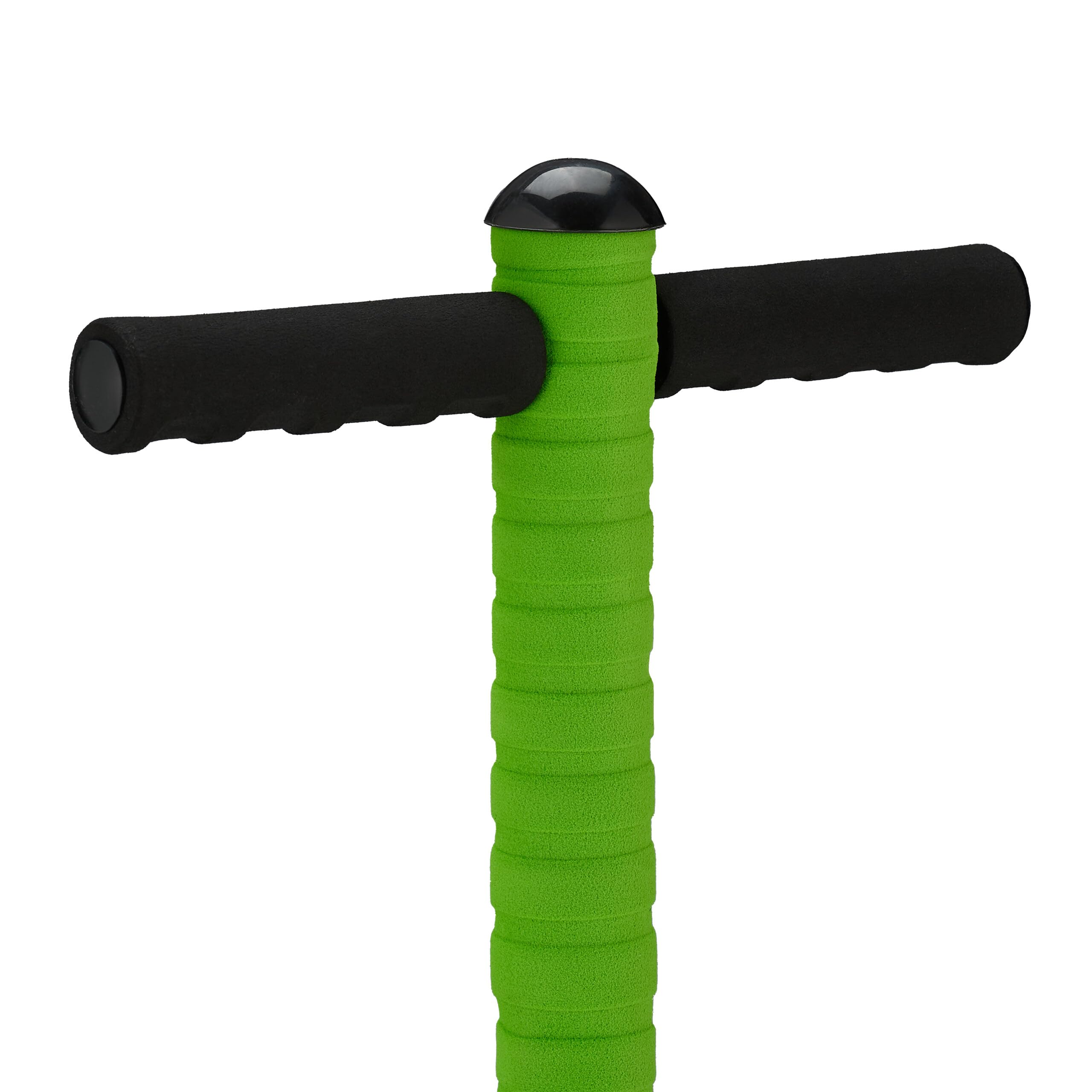 Relaxdays Pogo Stick, Palo Saltarín Infantil hasta 35 kg, Acero, Antideslizante, Verde