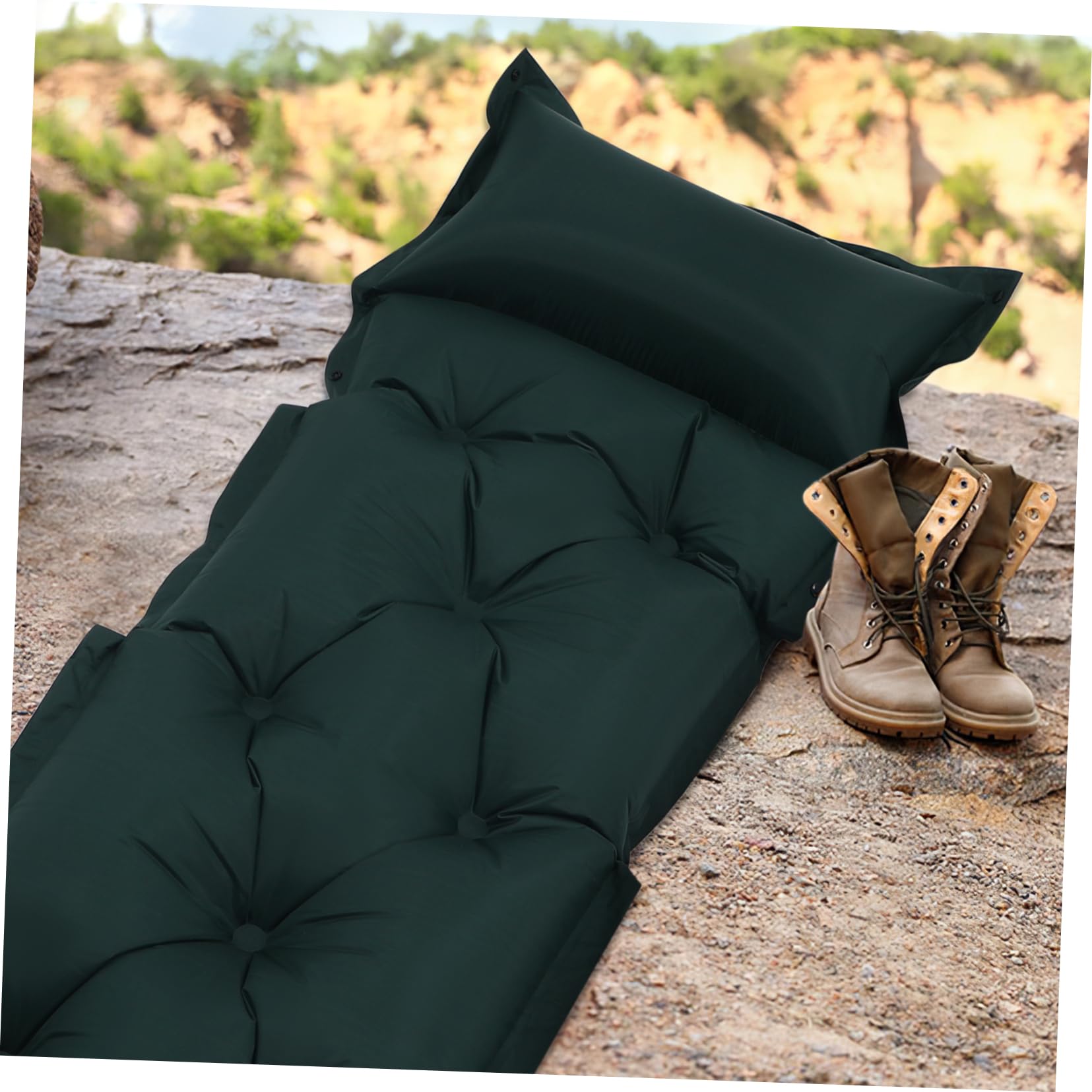 Totority Inflatable Camping Pad Automatic Inflation Large Size Sleeping Mat Pillow Included for Comfort