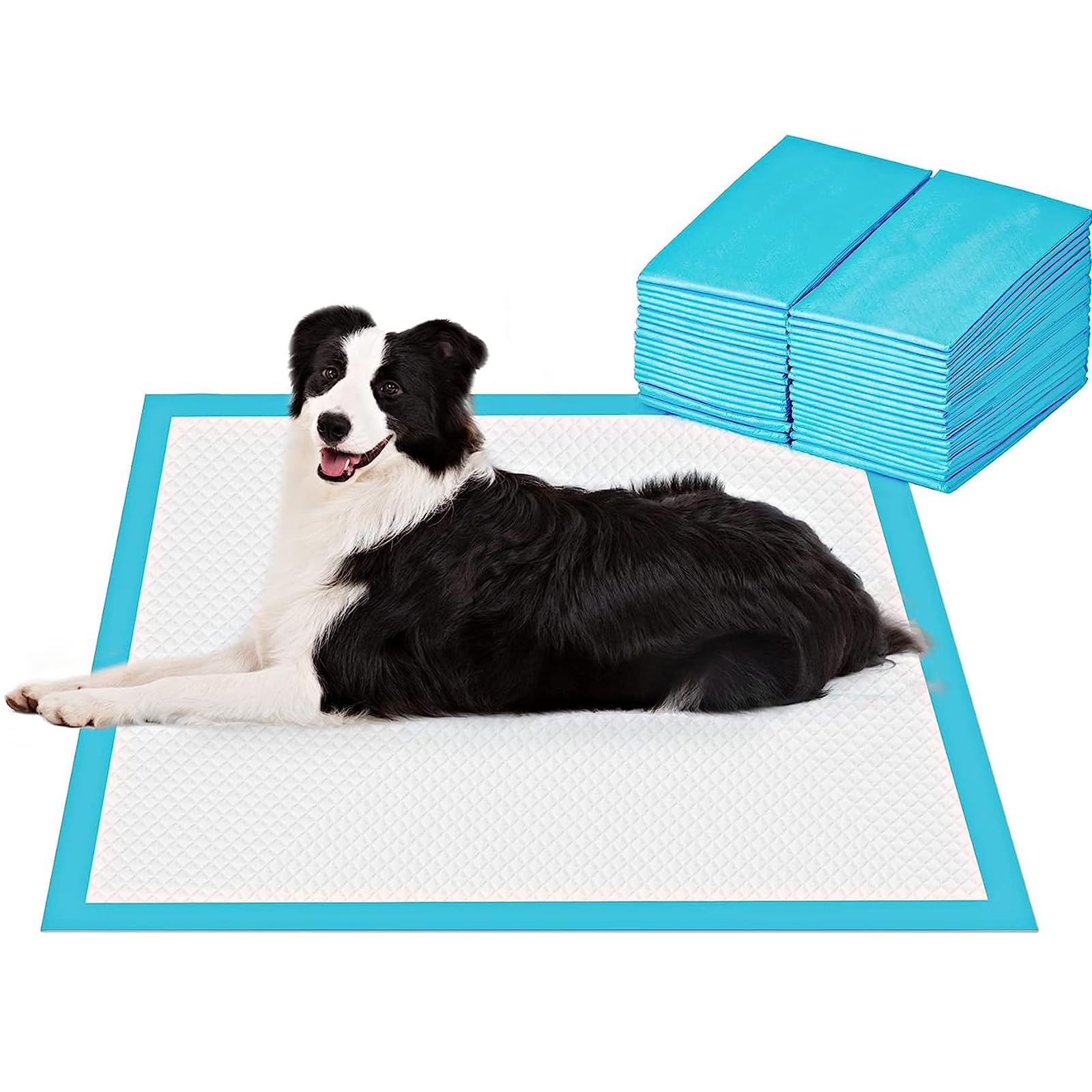 50 pcs Puppy Pee Pads Super-Absorbent Waterproof Dog and Puppy Pet Training Pad, Dog Pee Training Pads Super Absorbent & Leak-Proof，Disposable Pet Piddle and Potty Pads for Puppies, Cats (46*60,50pcs）