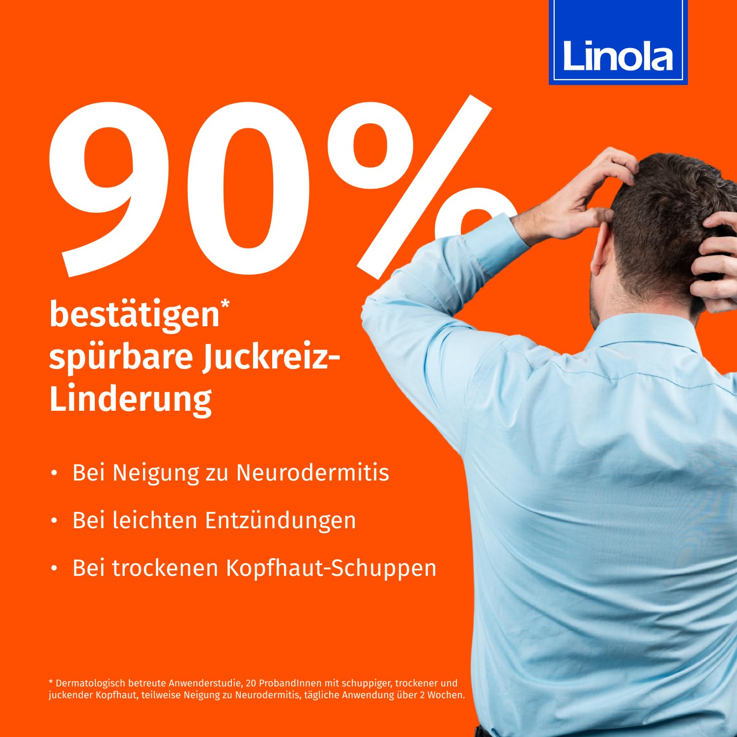 Linola Forte Kopfhaut-Tonikum - 2 x 100 ml | Kopfhautpflege bei juckender, trockener und schuppiger Kopfhaut | Lindert Juckreiz und leichte Entzündungen | auch bei Neigung zu Neurodermitis geeignet