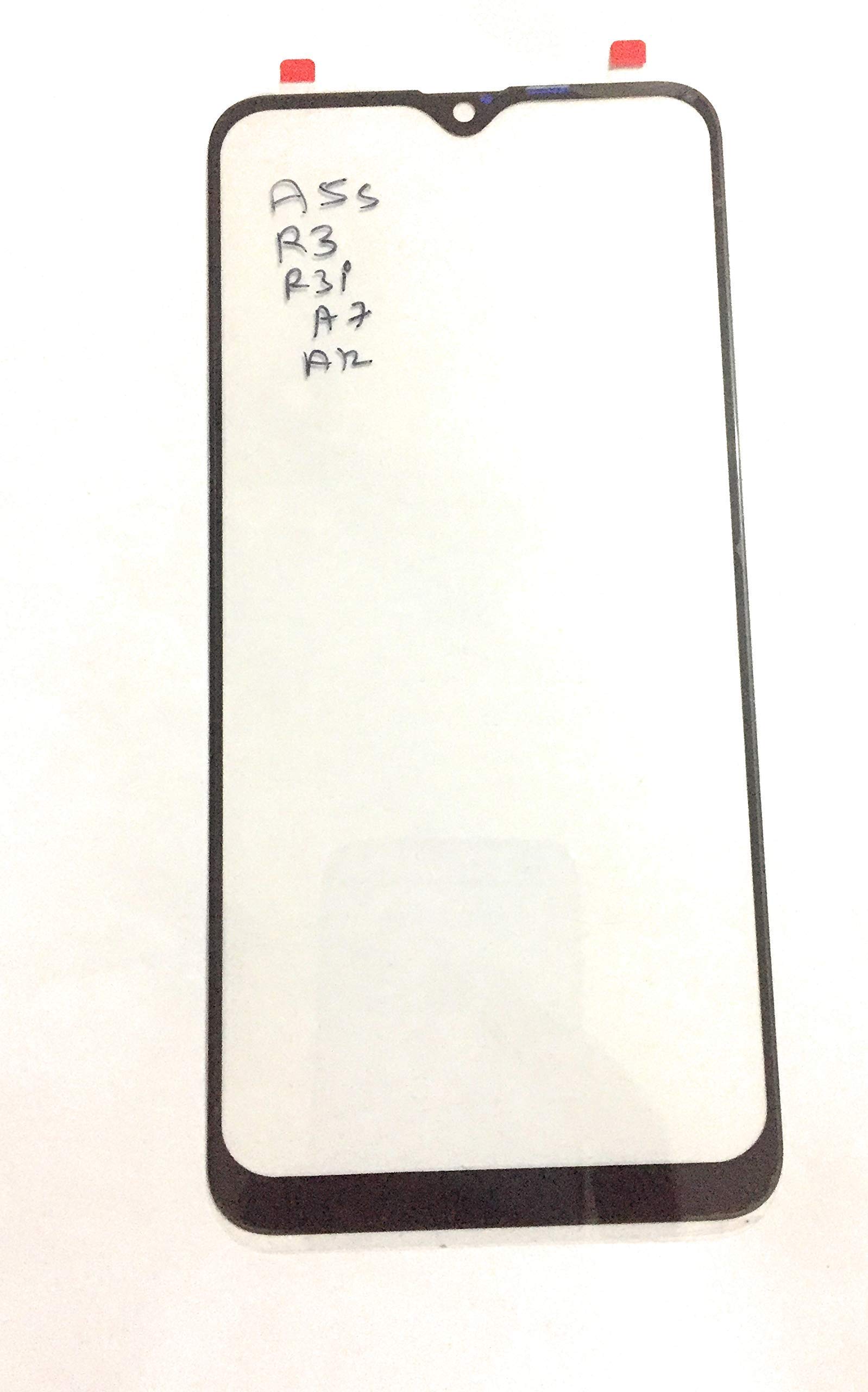 Front Screen Outer Upper Touch Glass Lens Panel for Oppo a5s a7 a12 A11k realme 3 3i Black(Note:- This is not a Screen Guard)