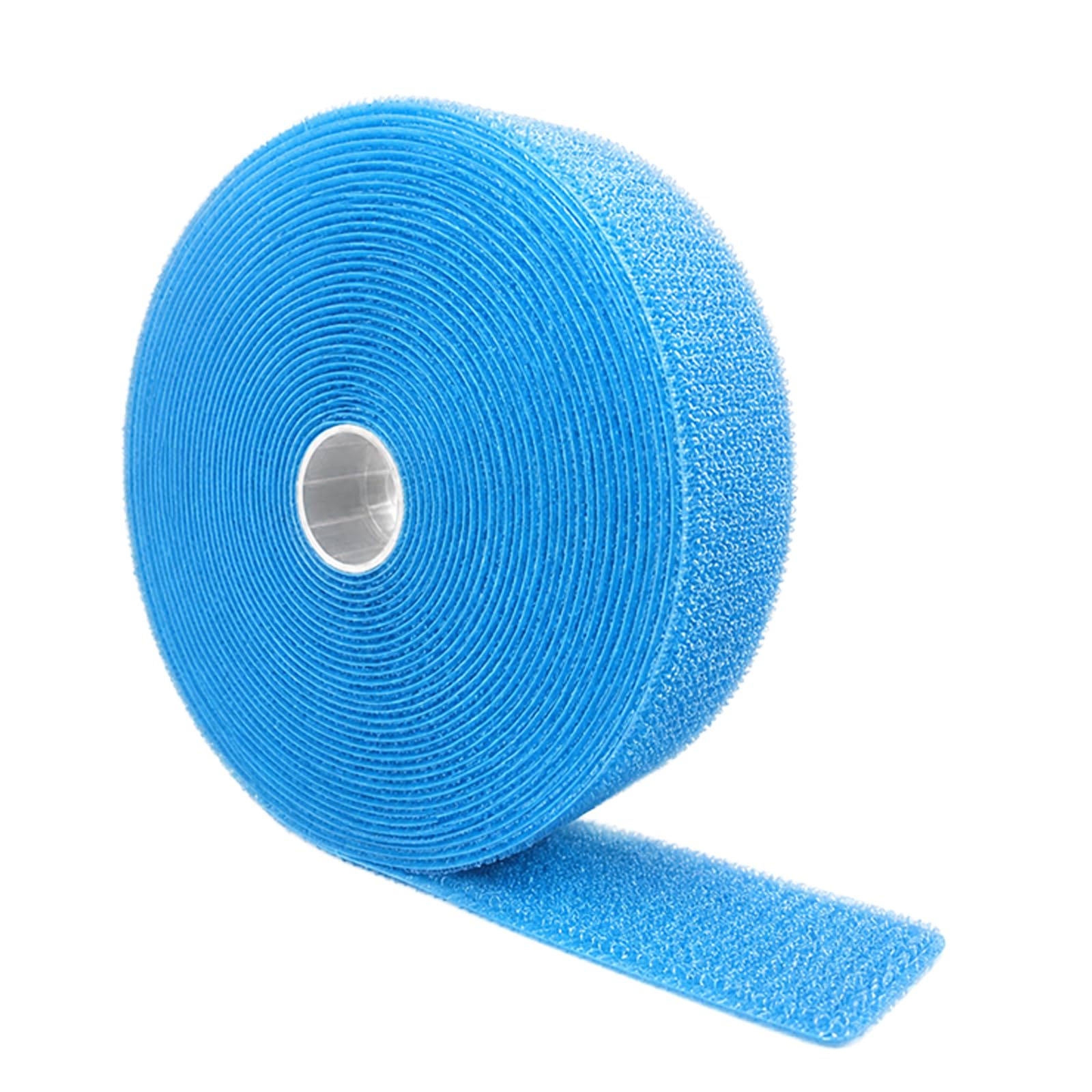 Hook and Loop Fastening Strap, 16ft Adjustable Orthopedic Brace Strap Roll for Prosthetic Support and Repair, Blue (1″Wide)