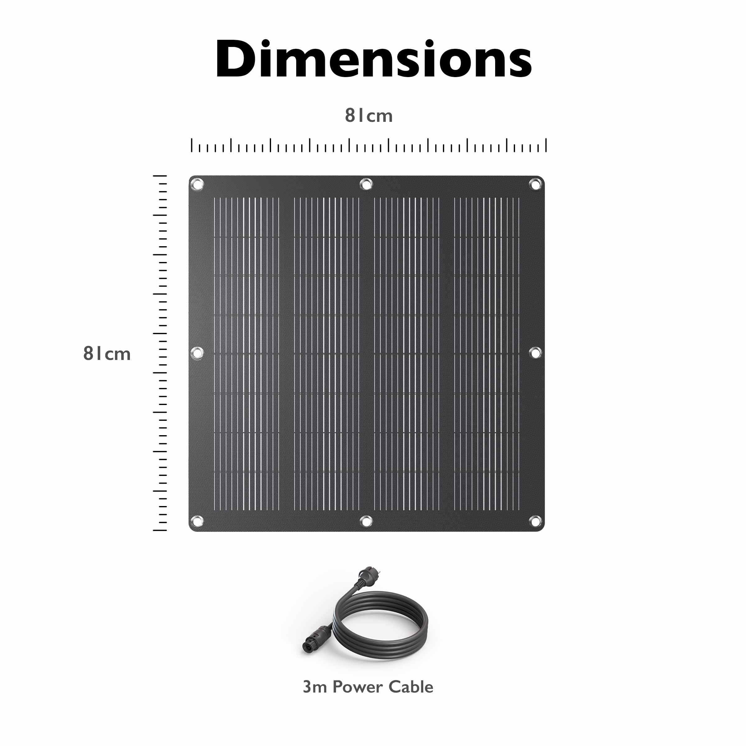 Solarpanel Set 110W, Semi-Flexibel & Leicht Balkonkraftwerk, Smart Monitoring per App, für Balkon & Garten Anwendungen
