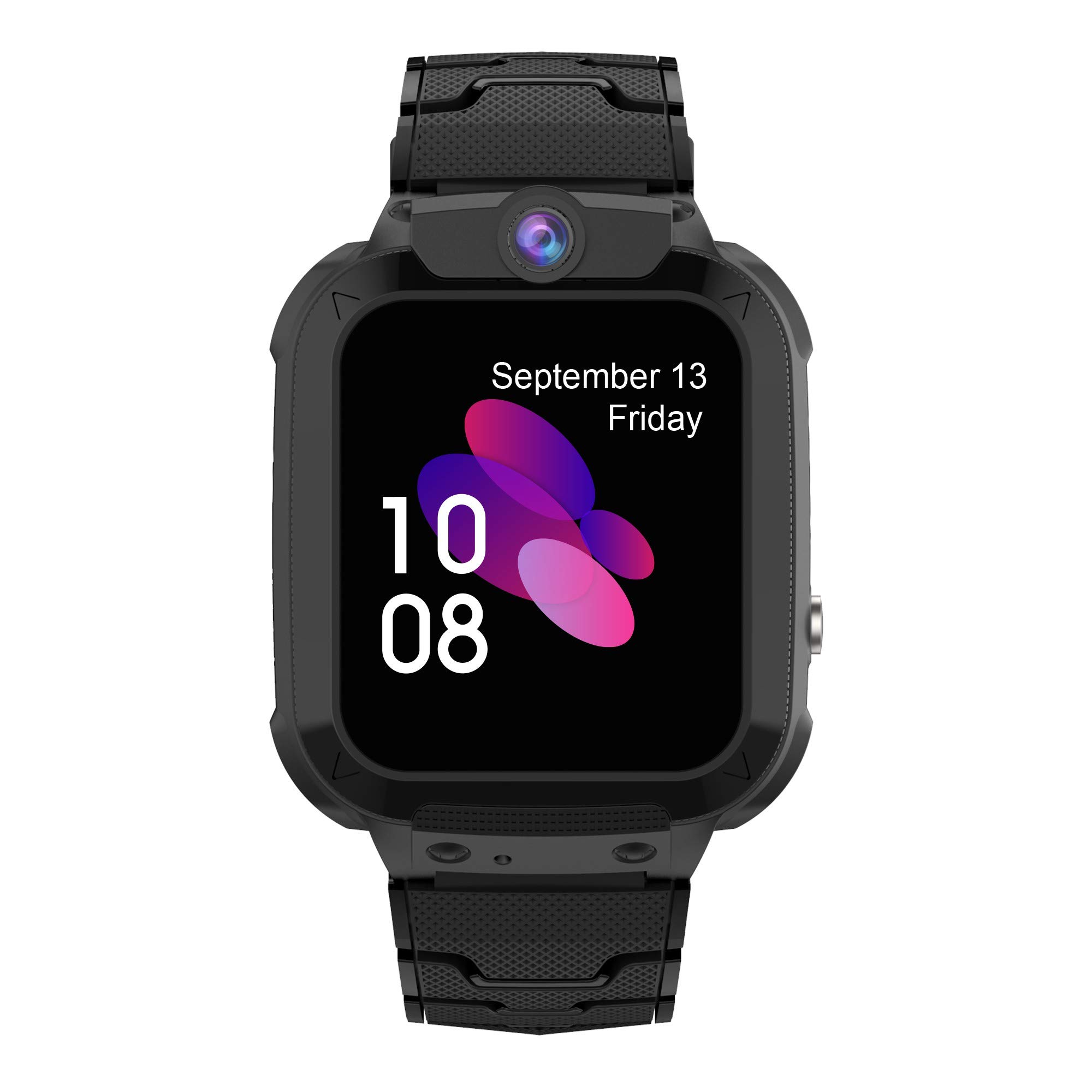 GPS Smartwatch per Bambini, IP68 Impermeabile Orologio Intelligente Bambini con Telefono, Chat Vocale, SOS, Touchscreen, Fotocamera, Gioco, Smartwatch per Ragazza e Ragazzo 4-12 Anni Regalo