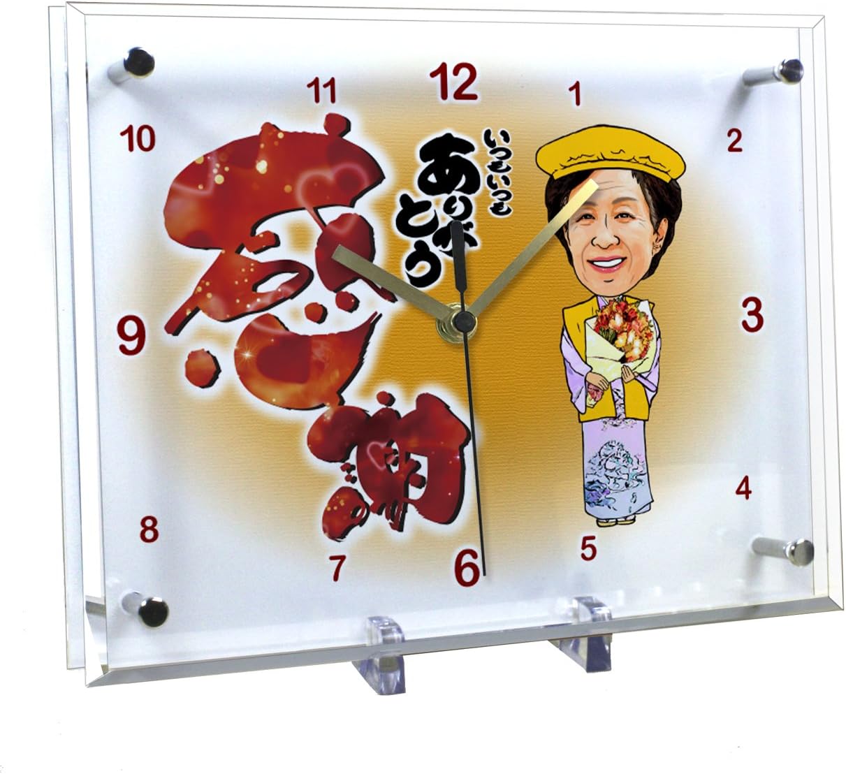 米寿祝い 傘寿祝い プレゼント 似顔絵時計 大サイズ N 17 米寿 傘寿 お祝い 祝い 似顔絵 時計 メッセージ ちゃんちゃんこ 贈り物 おしゃれ 男性 女性 祖父 祖母 父 母 長寿祝い ギフト 置き時計 名入れ サプライズ おもしろ Sale 65 Off