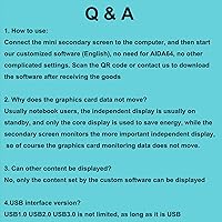 Vista 8 de WOWNOVA PC Temperature Display, Computer Temp Monitor, ARGB Case, IPS USB Mini Screen, CPU RAM HDD Data Monitor