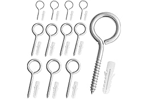 12Pcs Eye Hook Screws for Heavy-Duty Christmas Tree Stands