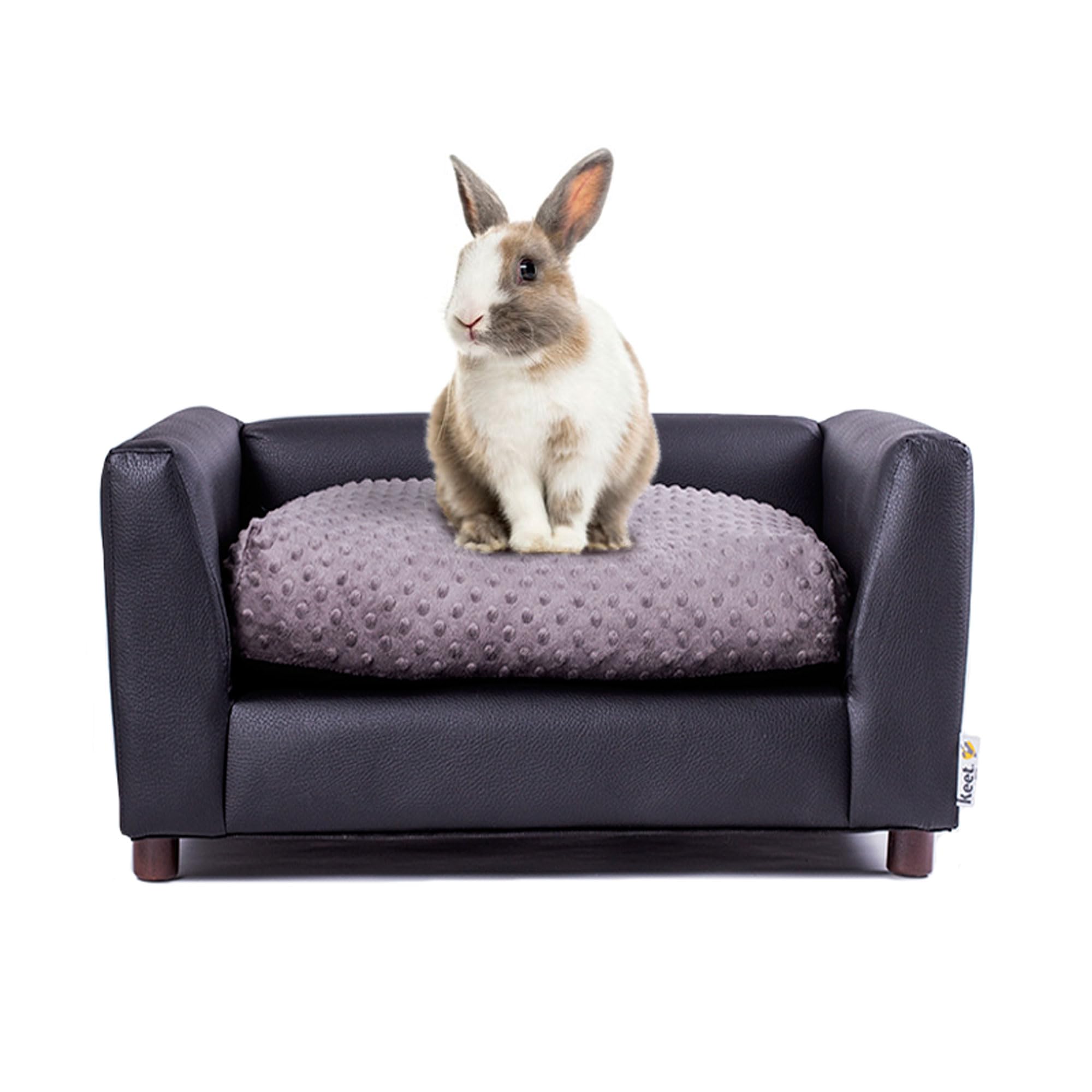 Fluffly Deluxe Pet Bed, Sofa Charcoal, Small