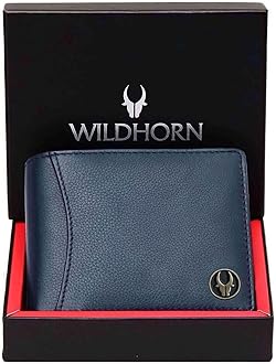 WildHorn Rfid Protected Leather Wallet For Men,Navy