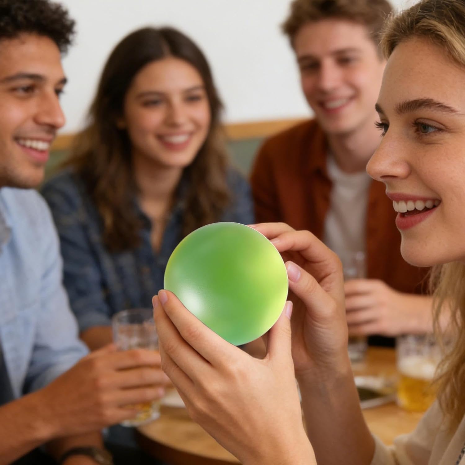 Non-Sticky Soft Stress Ball, Malleable Pressure Relief for Teens with , Durable TPR Construction, Tactile Hand Exercise Grip, Portable Desktop Accessory, Colorful Circular Shape Versatile Use S