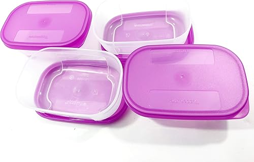 Miniatura 4 de Tupperware Congelador Mini Mate 3.7 fl oz Contenedor de plástico (juego de 4) con pañuelo gratis