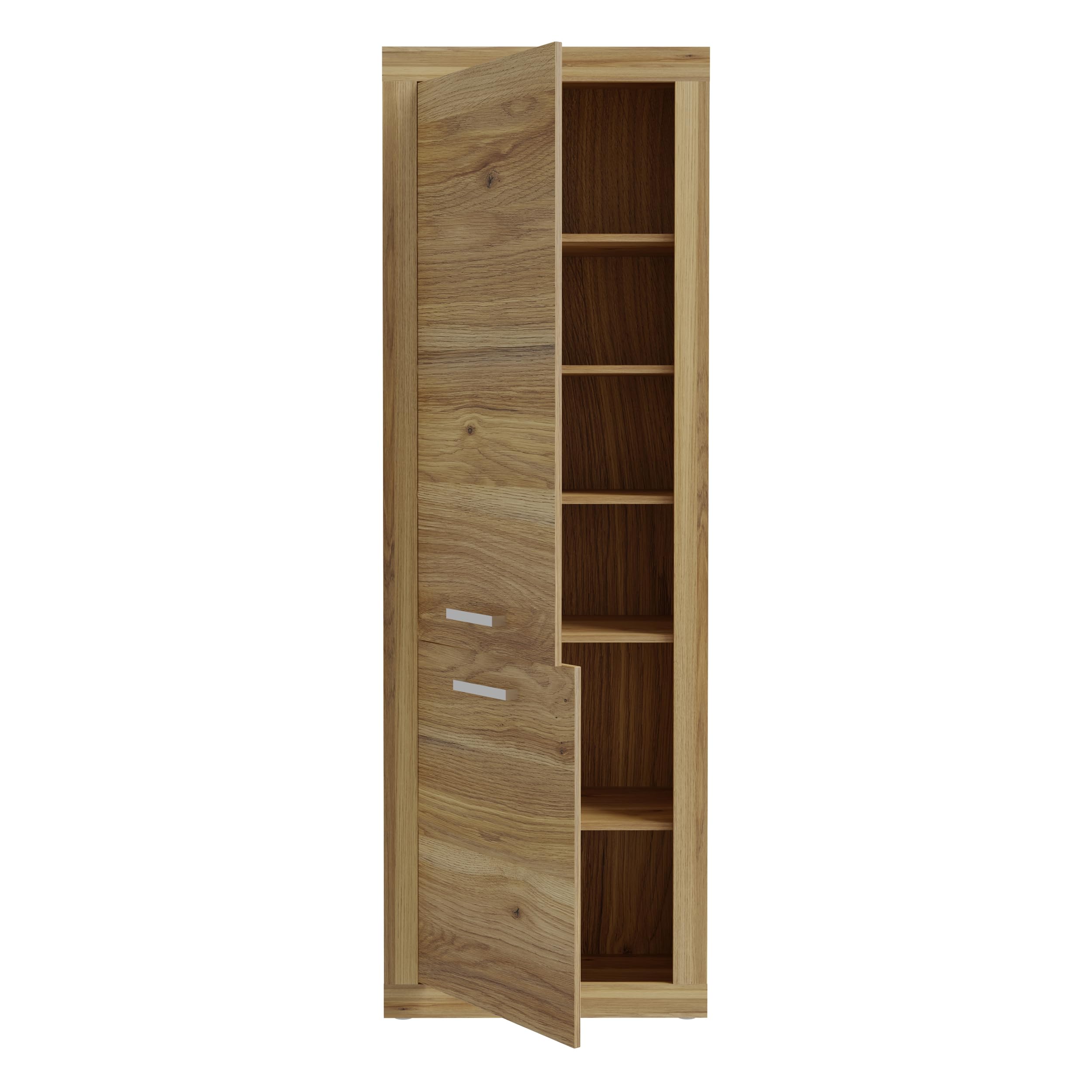 Forte BACCIO Schrank 60 70, moderner Schrank für Wohn-/Esszimmer, 2-türig, Holzwerkstoff, Mauvella Eiche Holzdekor, 63,4 cm breit x 190,7 cm hoch x 41 cm tief