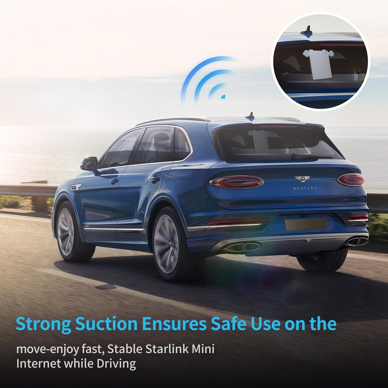 Support Voiture Pour Starlink Mini - Ventouse Tableau De Bord/Pare-brise, Pour Internet Satellite
