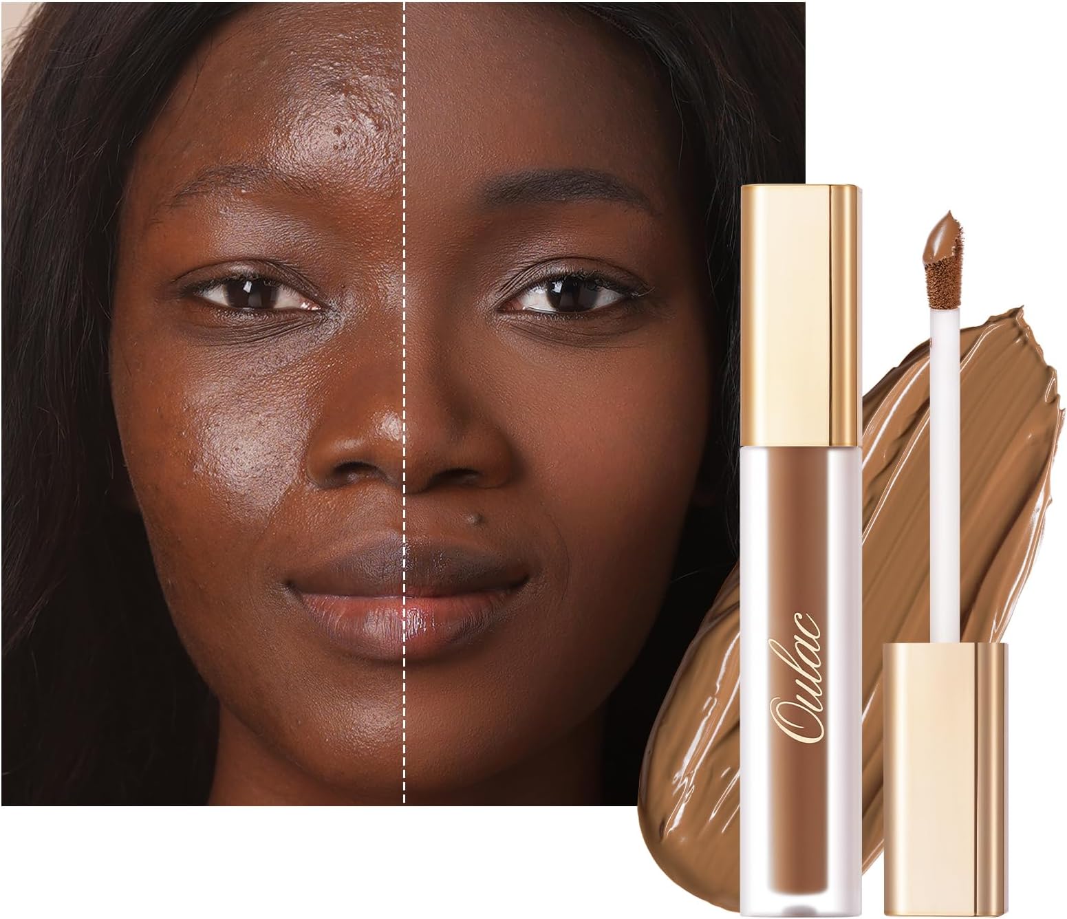 Oulac Concealer Full Coverage, Concealer Stick for Dark Circles, Hydrating Concealer Infused with Hyaluronic Acid, Vegan Concealer 3.8ml, Shade: W9 Deep