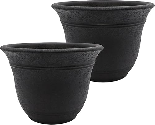 Miniatura 68 de The HC Companies Sierra - Maceta redonda de riego automático, maceta de plástico ligera para hierbas y más, macetas duraderas para plantas de Bronce