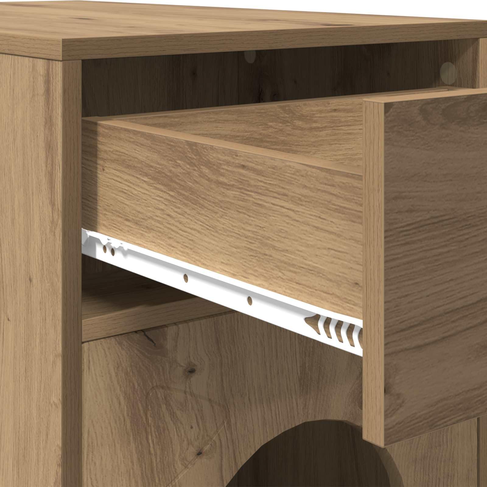 Moderna casa para gatos de madera de roble, 72 x 42,5 x 70 cm, con accesorios de montaje, elegante refugio y rascador de repuesto para salón, robusta casa de dormir para gatos