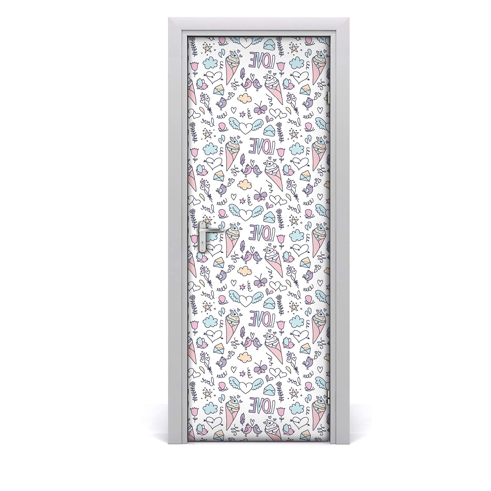 Fondo de pantalla extraíble impermeable de 85x200 cm diy para puerta