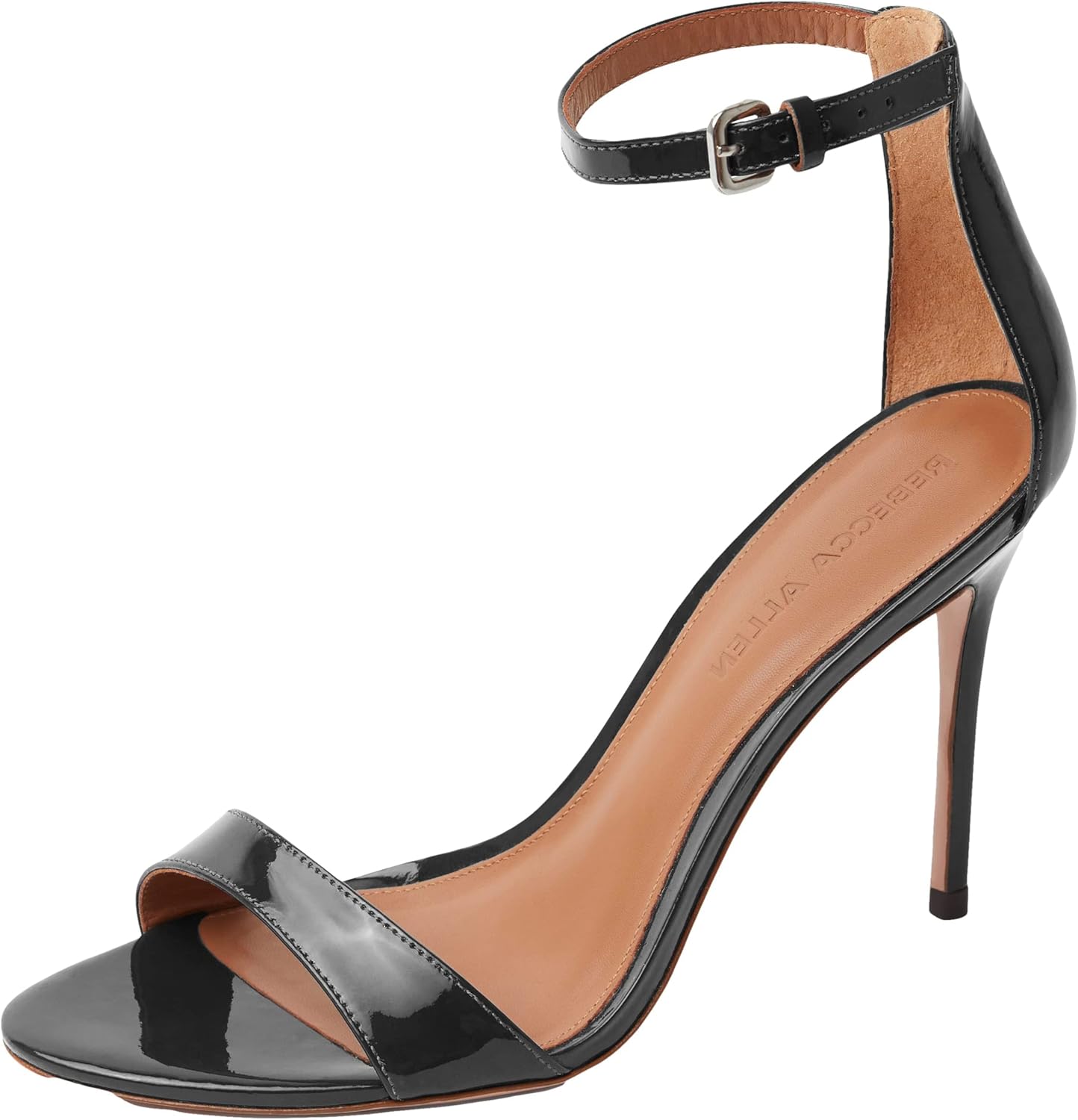 Rebecca Allen Women's The Two Strap Heeled Sandal, Black, 10