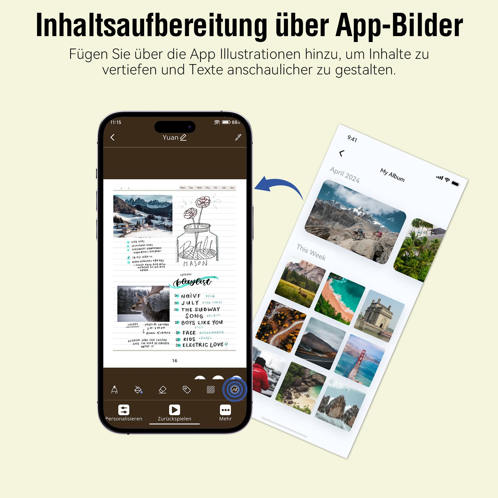 Yuan Digitales Notizbuch mit Pen, Smart Writing Set Bluetooth-Notizbuch | Echtzeit-Sync Digitalisierung auf phone/Tablet, Notizblock Intelligentes Schreiben für Schüler, Skizzieren, Notizen machen