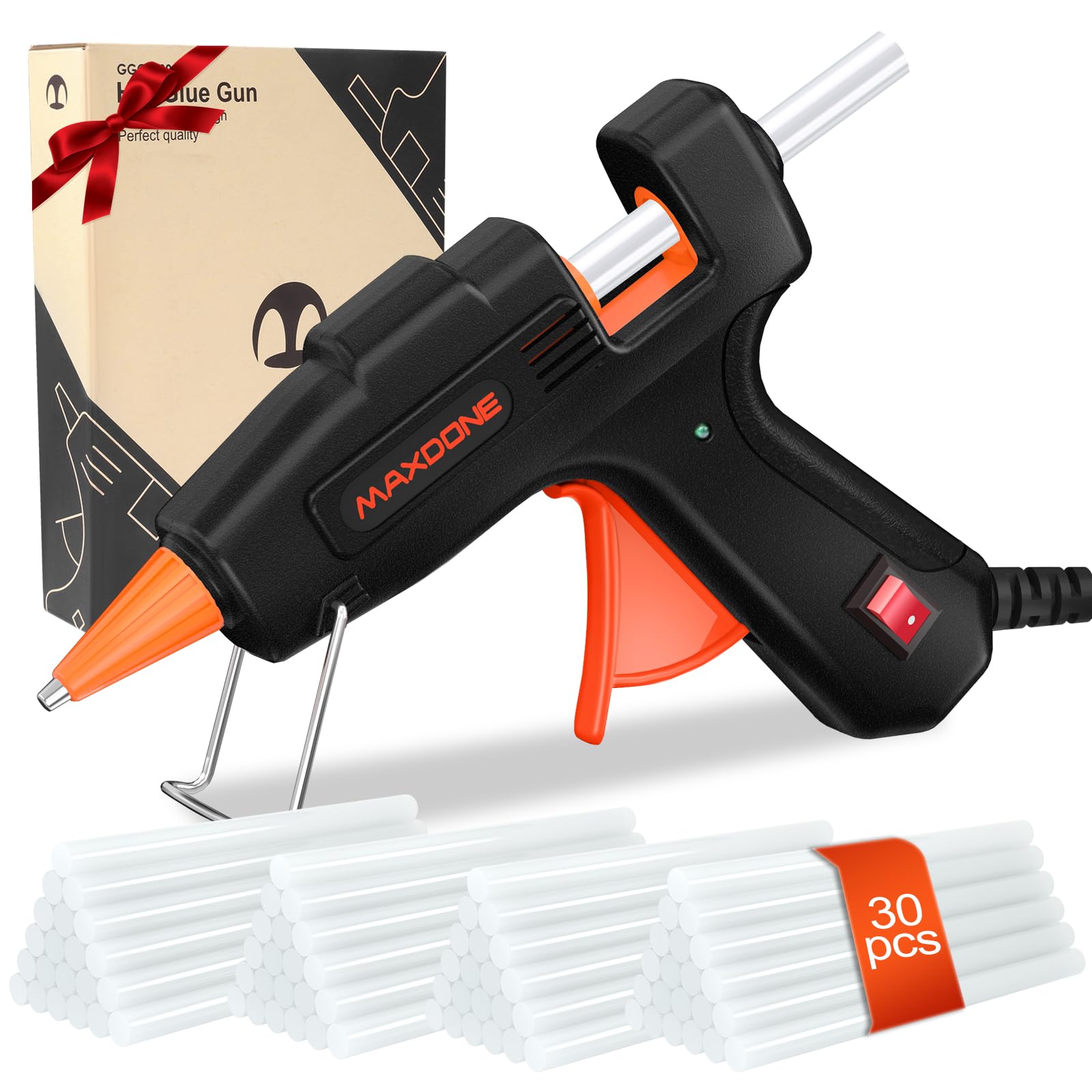 Pistola Silicona Caliente Pistola Mini con Pegamento 50 Barras de Silicona Pegamento Pistola de Pegamento Caliente para Manualidades y Reparaciones Rápidas en el Hogar 20W