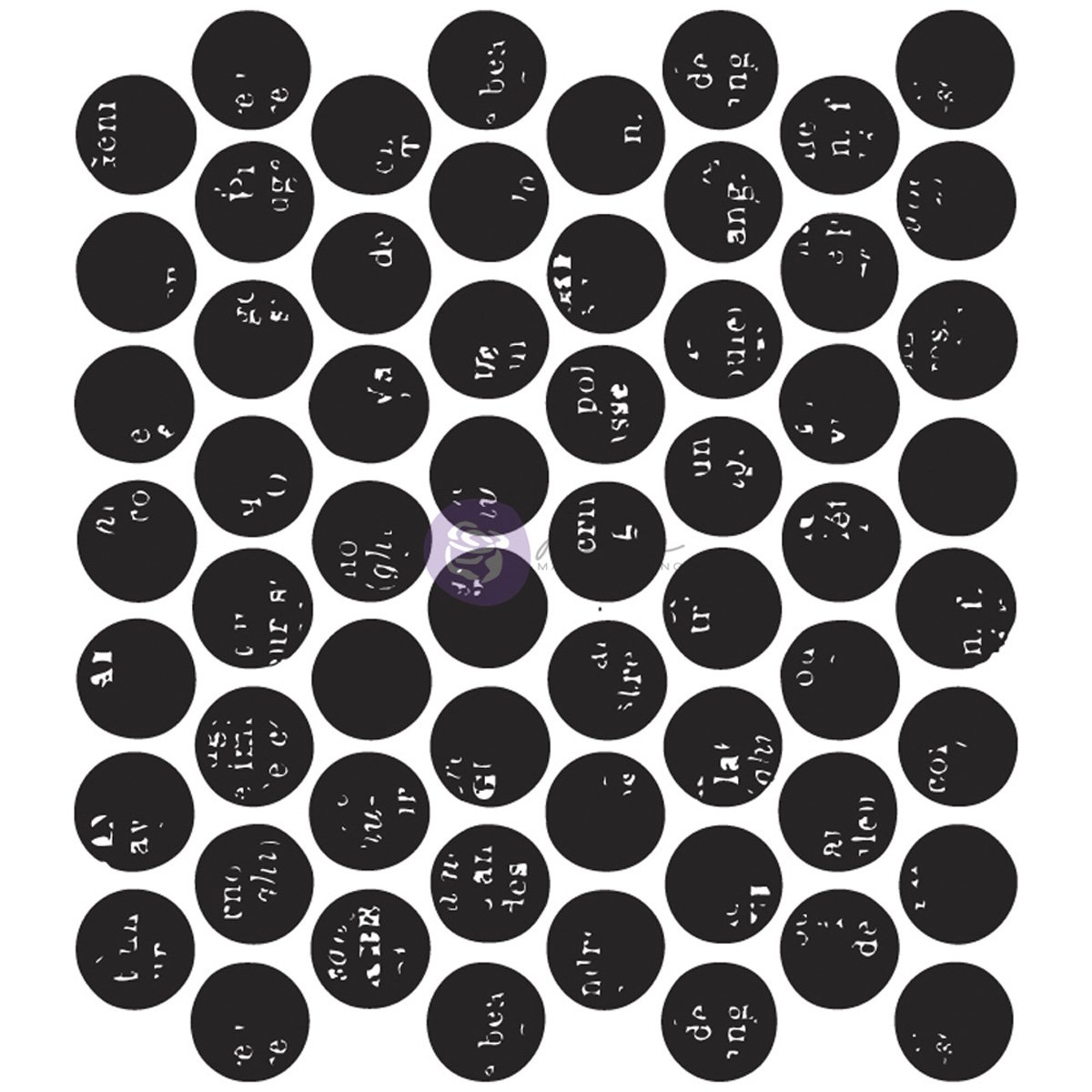 Brand New Vintage Vanity Clear Stamps 2.2""X2.5""-Circles Brand New