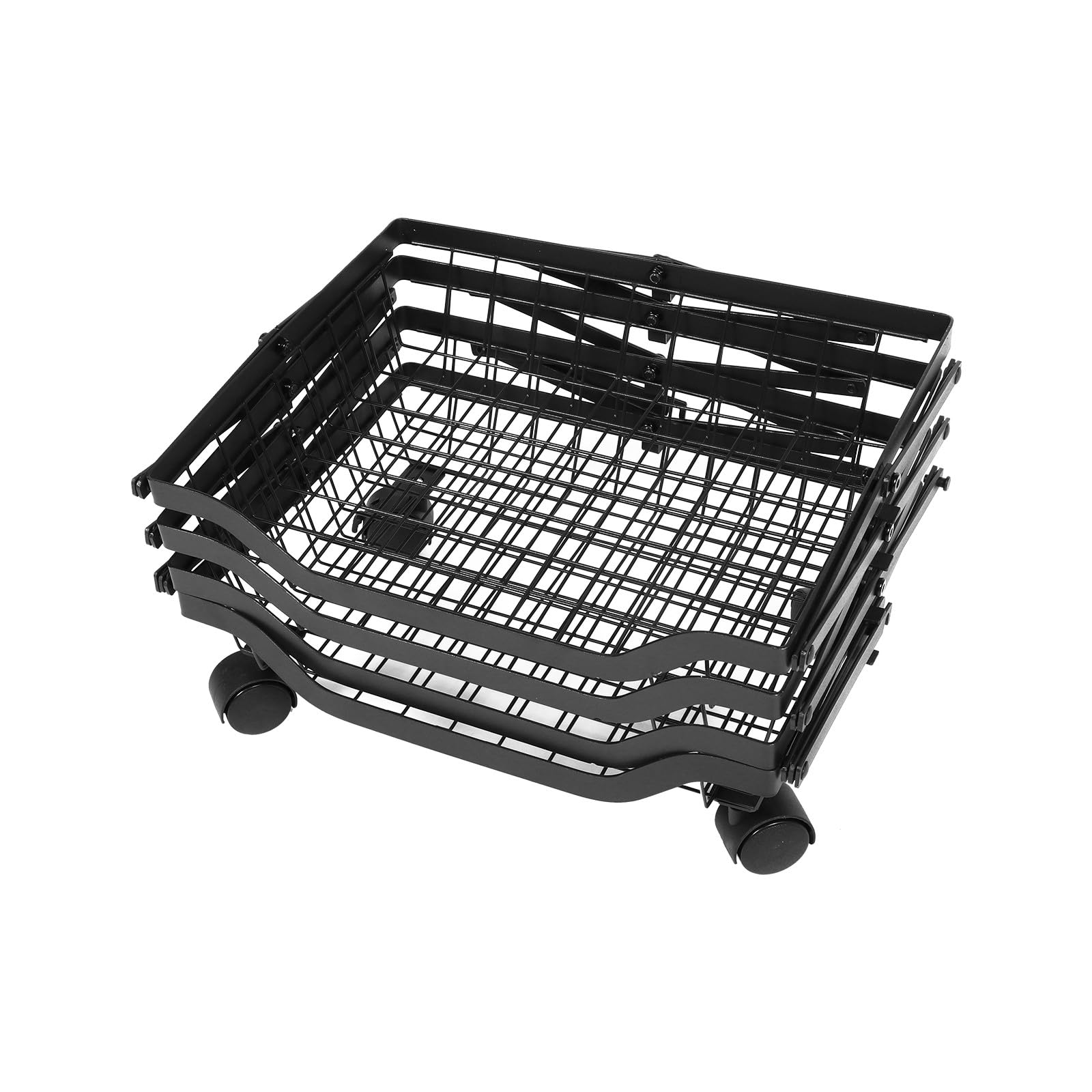 Panier mobile pour fruits et légumes étagère pliable 4 niveaux robuste en métal