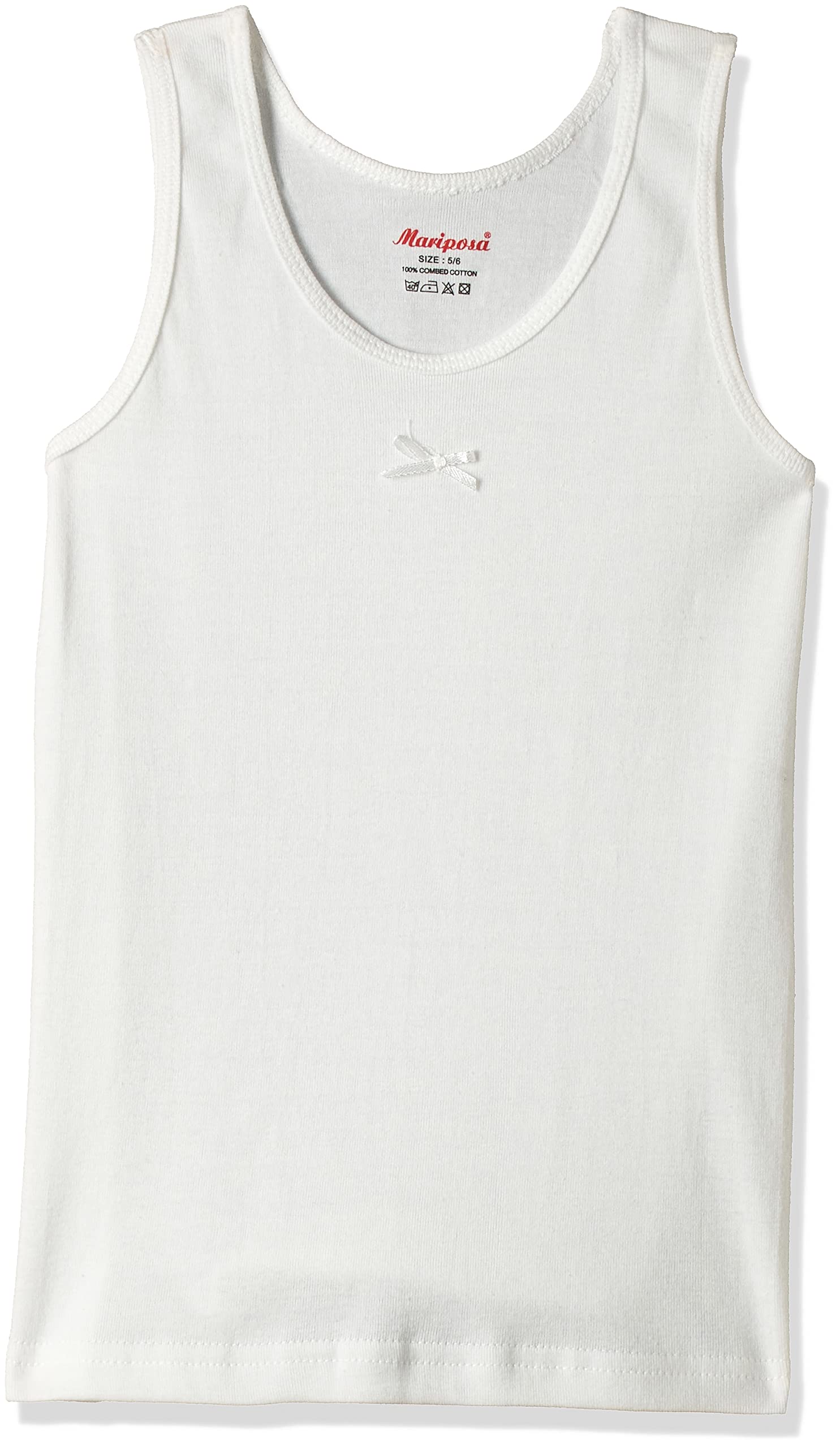 Mariposa Girls' Cotton Sleeveless Vest in Assorted Colors