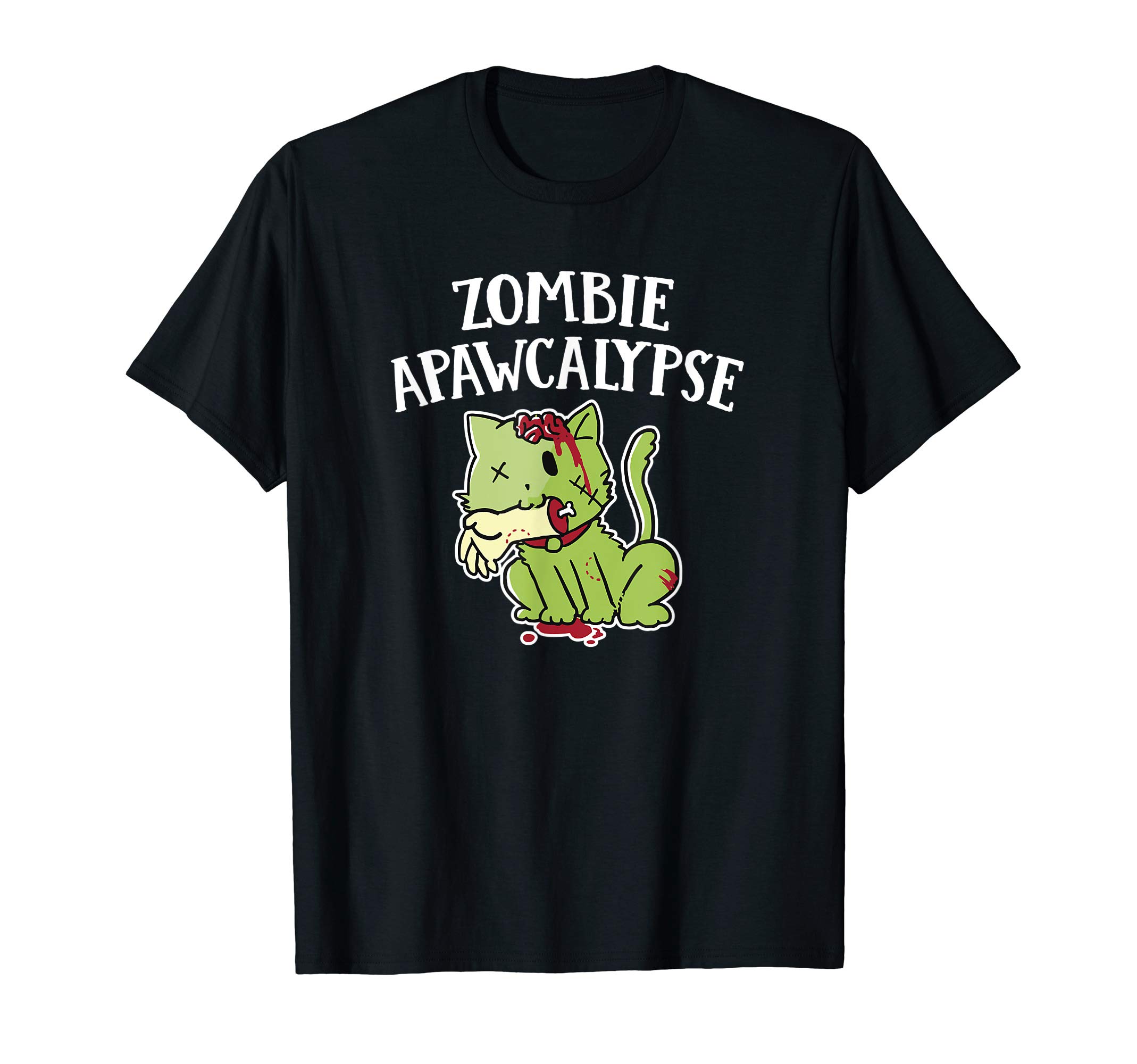 Zombie Cat ShirtZombie Apawcalypse Cute Kitten Zombie T Shirt T-ShirtOEKO-TEX STANDARD 100