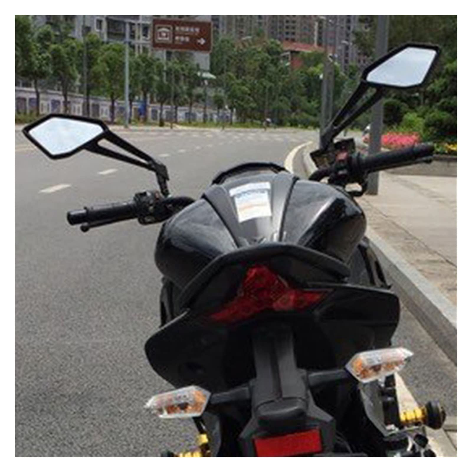 Moto Specchietti Per Kawasaki Per Z1000 Per Z Per 1000 2014-2020 2015 2016 2017 2018 2019 Nero L & R Specchi retrovisori per moto Specchietti Laterale