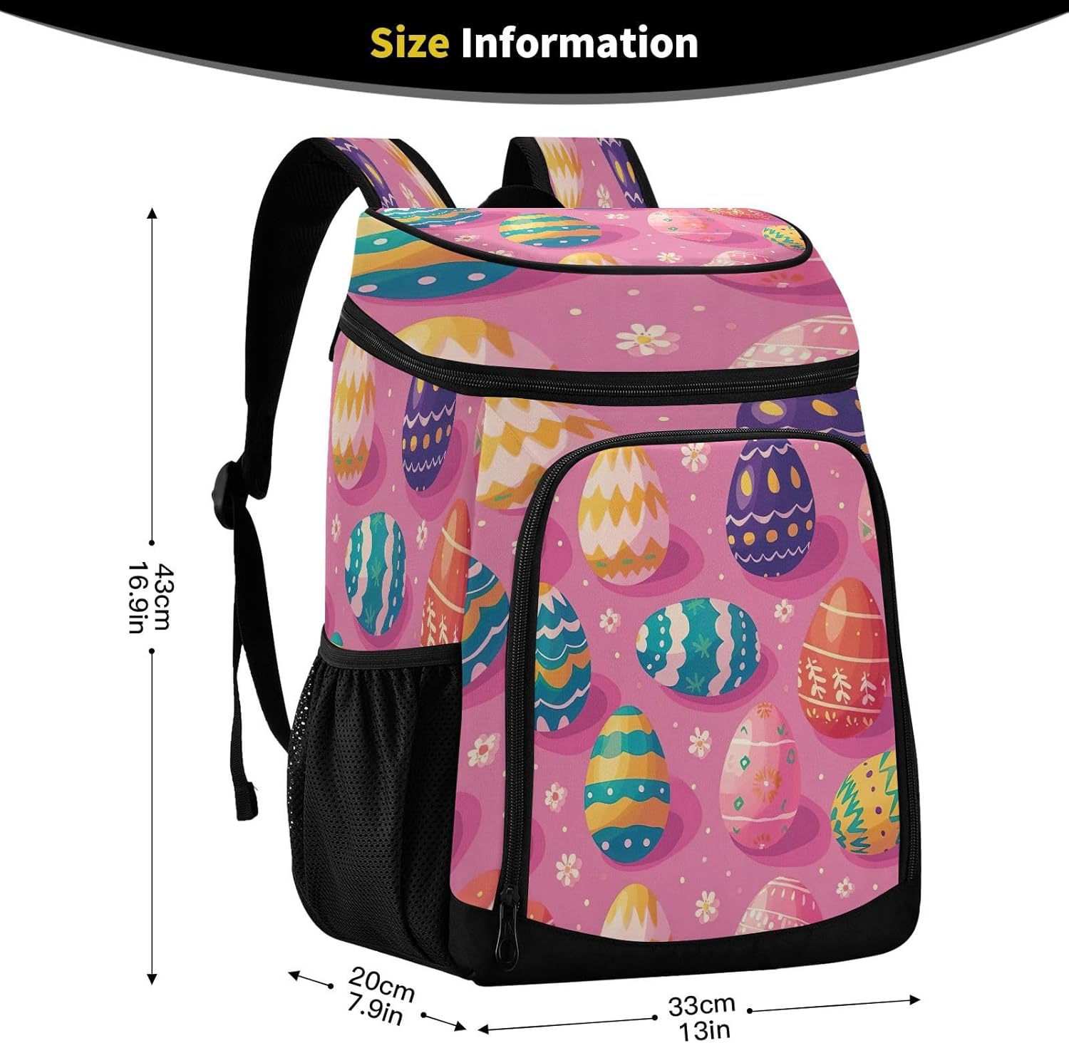 Lovely Eggs Cooler Backpack 36 Cans Leakproof Waterproof Backpack Cooler Bag Beach Accessories Travel Camping Fishing Backpack for Women Men