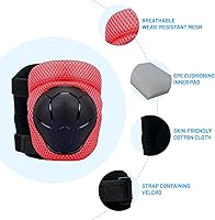 Vista 4 de GEQID Rodilleras, coderas y muñequeras para niños, juego de equipo de protección para patinaje en línea, scooter, patinaje, bicicleta