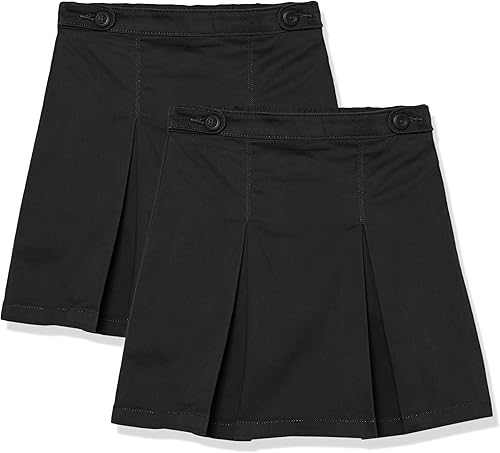 Amazon Essentials Jupes-Shorts Uniformes Fille, Lot de 2, Noir, 9 Ans