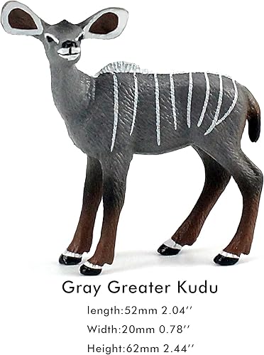 Miniatura 3 de FUNSHOWCASE Figura de antílopes de juguete de animales africanos de la selva realista, juego de 5 piezas